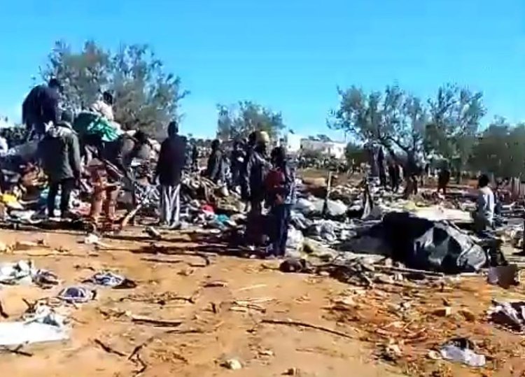Tunisia Camp Destroyed 1